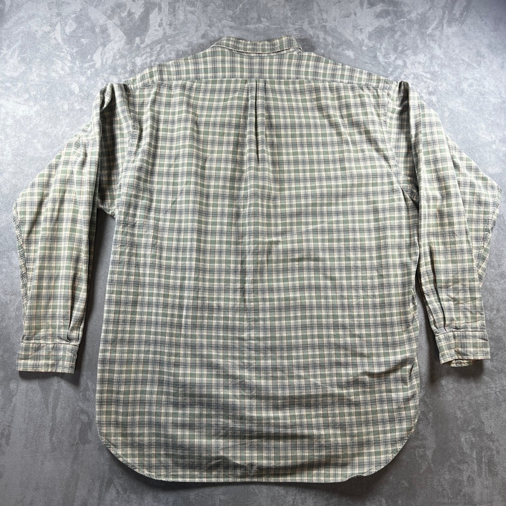 VTG Polo Ralph Lauren Blake Shirt Mens XL Green Plaid Button Down Long Sleeve - Picture 11 of 13
